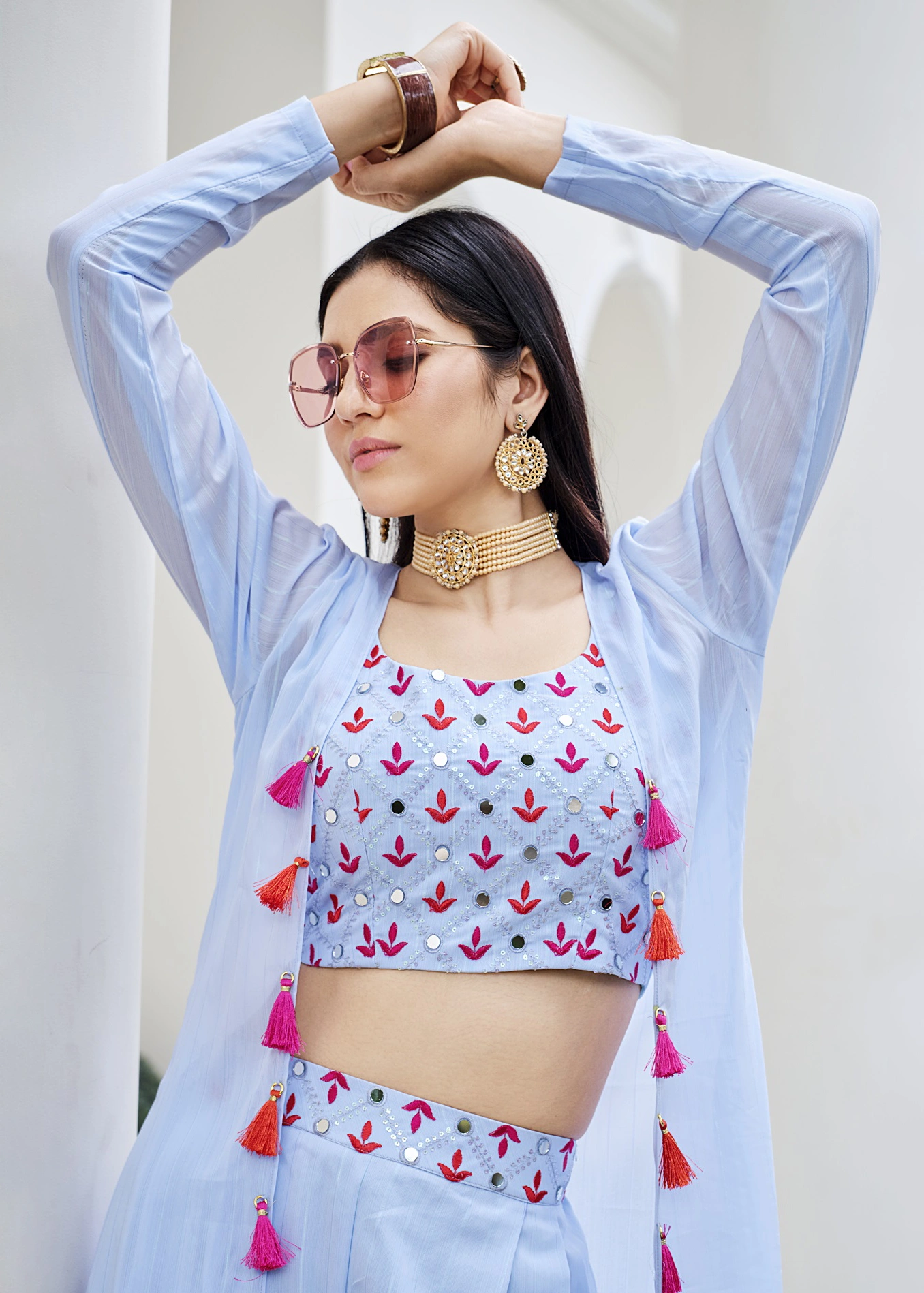 Sky on sale blue shrug