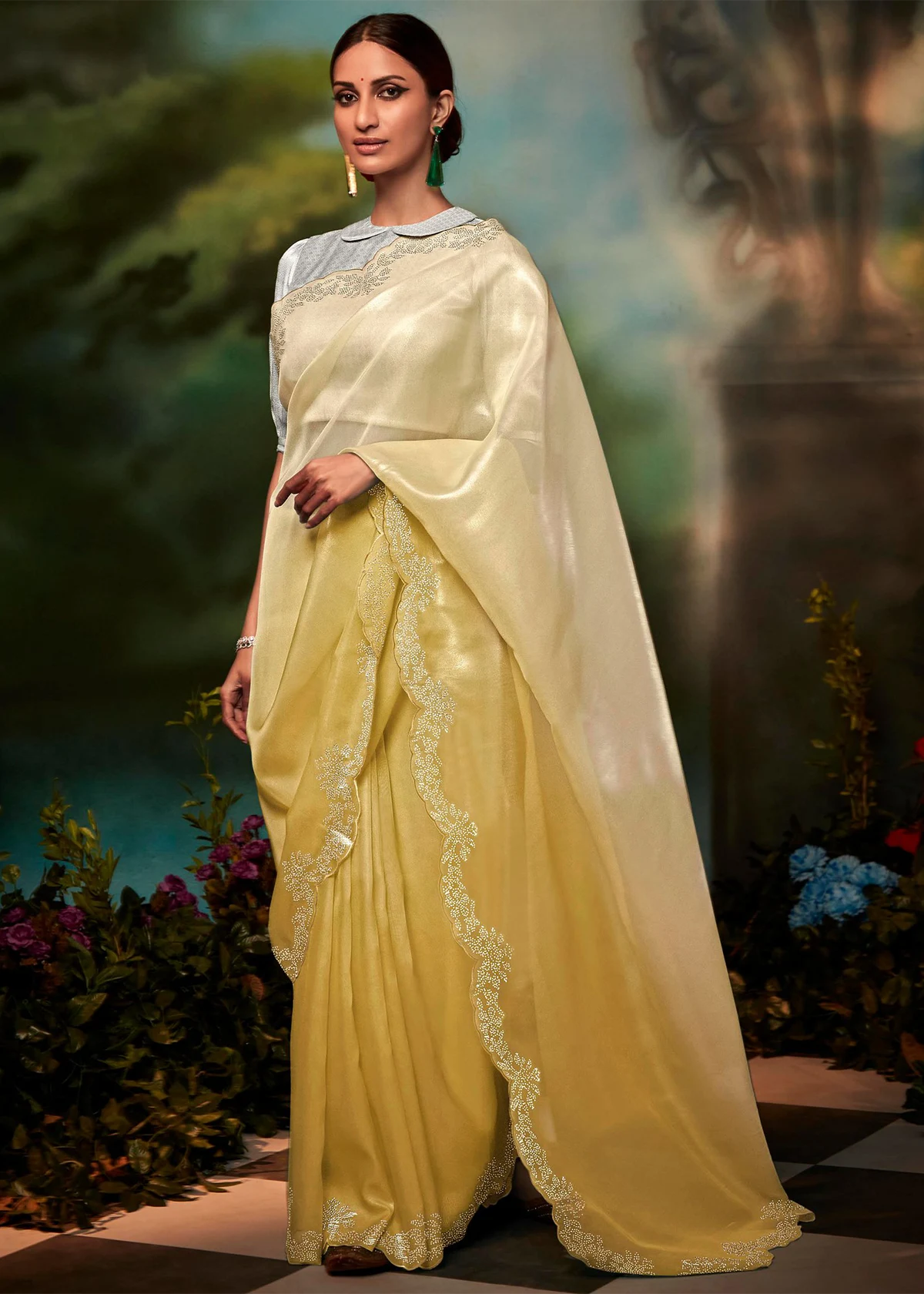Organza Kanjivaram Silk Suit wobderful Materials