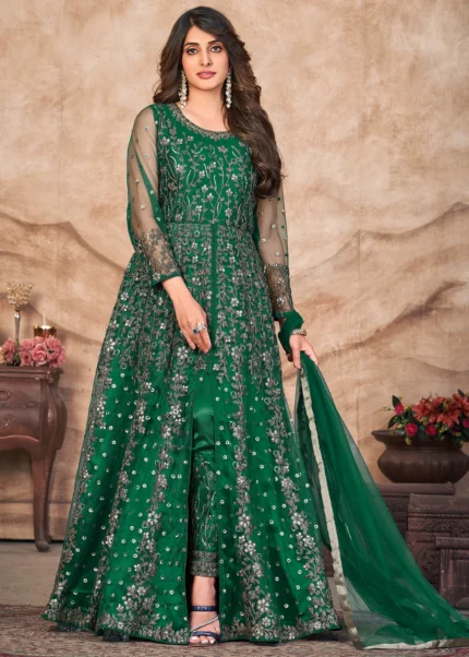 Dark deals green anarkali